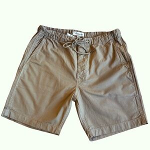 Madewell Men's Khaki Garment-Dyed Twill Drawstring Shorts Large NWT
